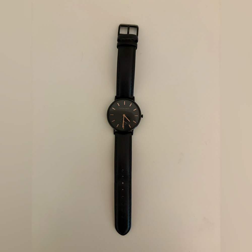 The Horse Black and Rose Gold Women's Watch